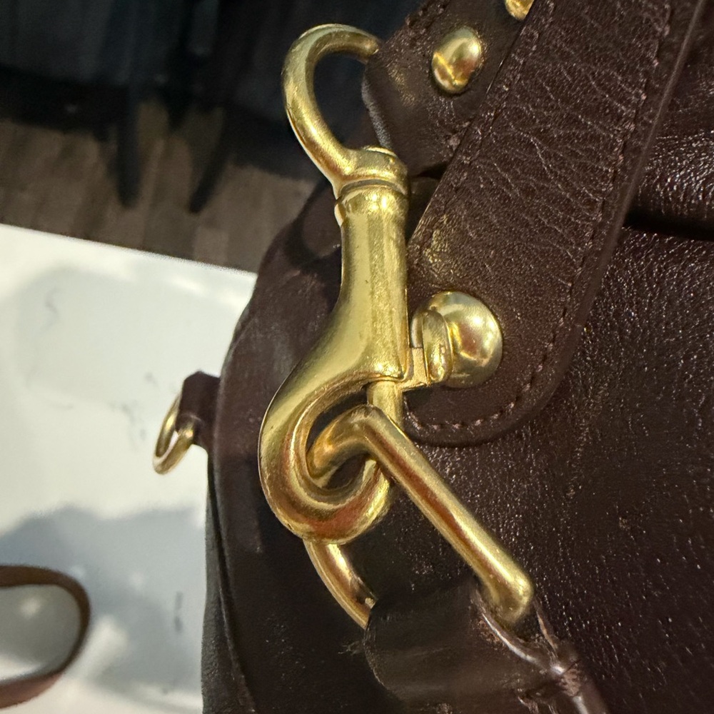 Coach Ashley in Dark Brown Leather Satchel with Gold Hardware - Picture 5 of 11